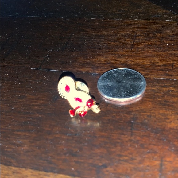 SWAROVSKI masquerade pin w/clear crystals/red - Picture 2 of 3